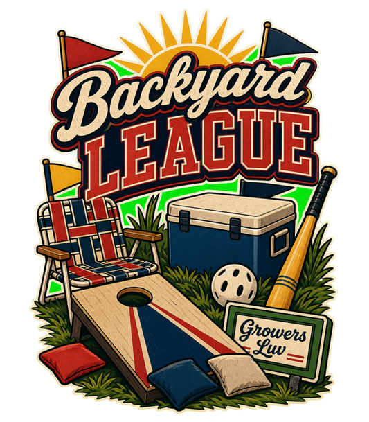 Backyard League Men's Gildan Graphic Tee artwork detail