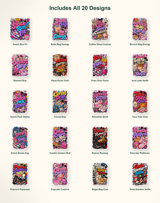 Food Fashion Sticker Pack - Set of 20 image 2