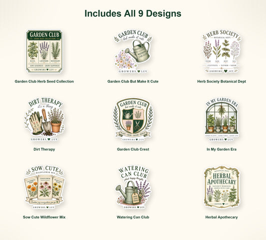 Garden Club But Make It Cute Sticker Pack - Set of 9 image 2