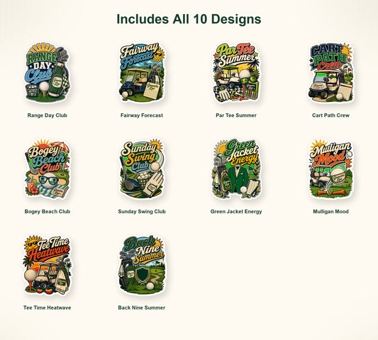 Golf & Range Days Sticker Pack - Set of 10 image 2