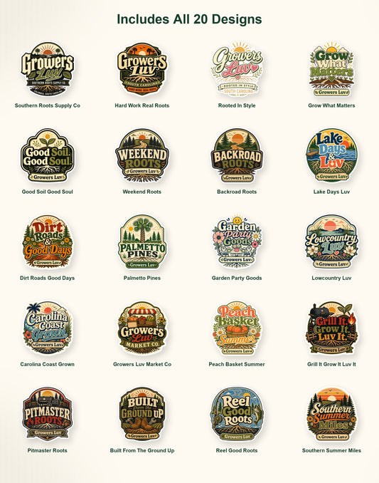 Growers Luv Roots Sticker Pack - Set of 20 image 2