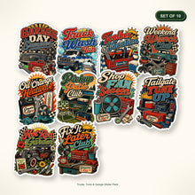 Trucks, Tools & Garage Sticker Pack - Set of 10