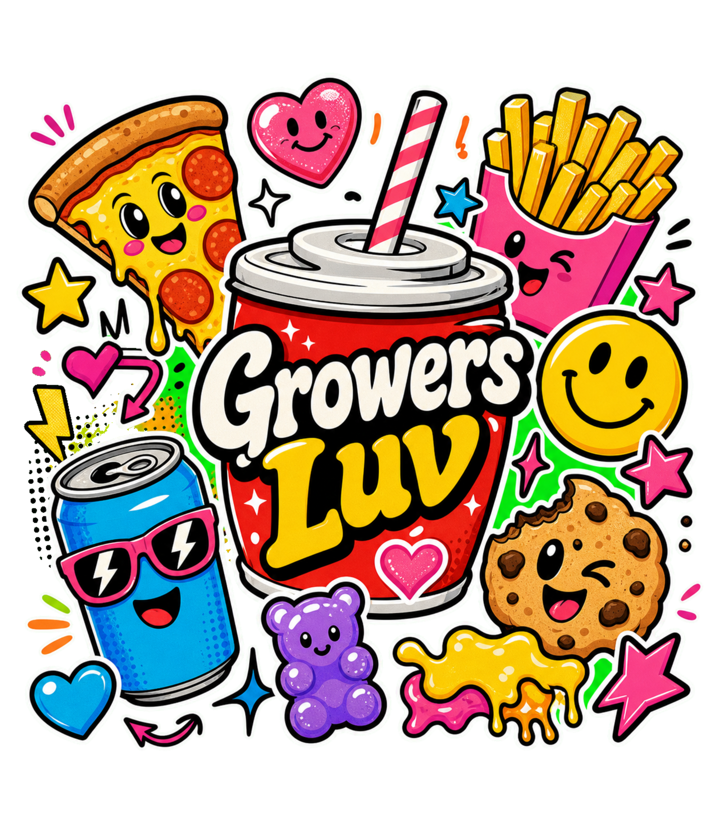 Snack Party Youth Graphic Tee artwork detail