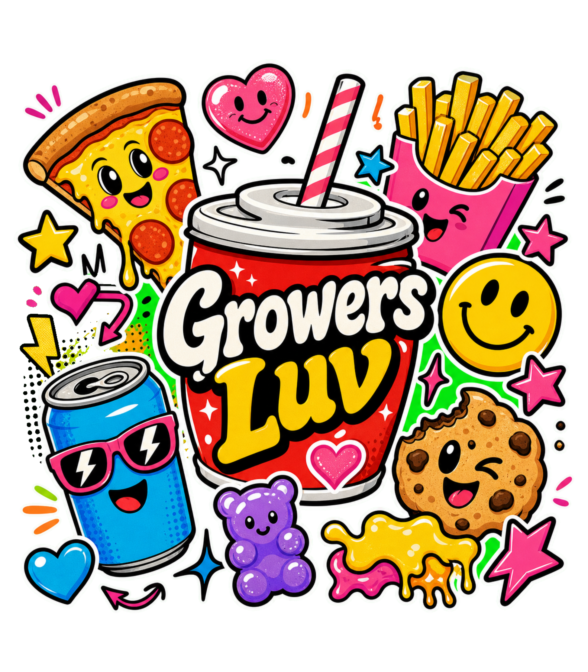 Snack Party Youth Graphic Tee artwork detail