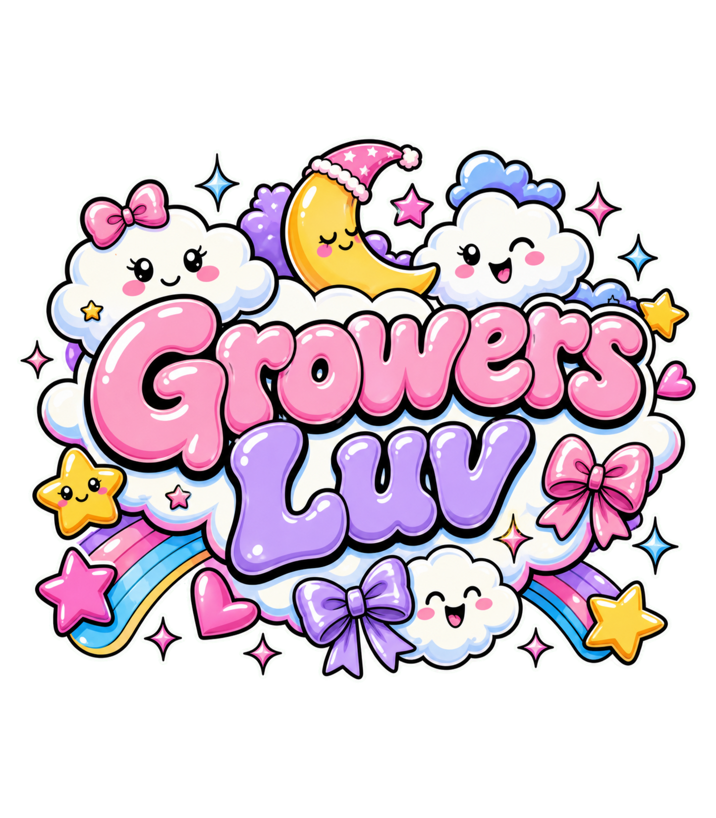 Kawaii Cloud Youth Graphic Tee artwork detail