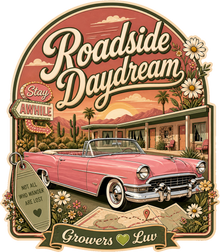Roadside Daydream Large Natural Tote Bag