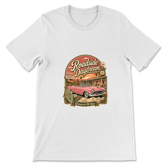 Roadside Daydream Women's Bella Canvas Graphic Tee in White