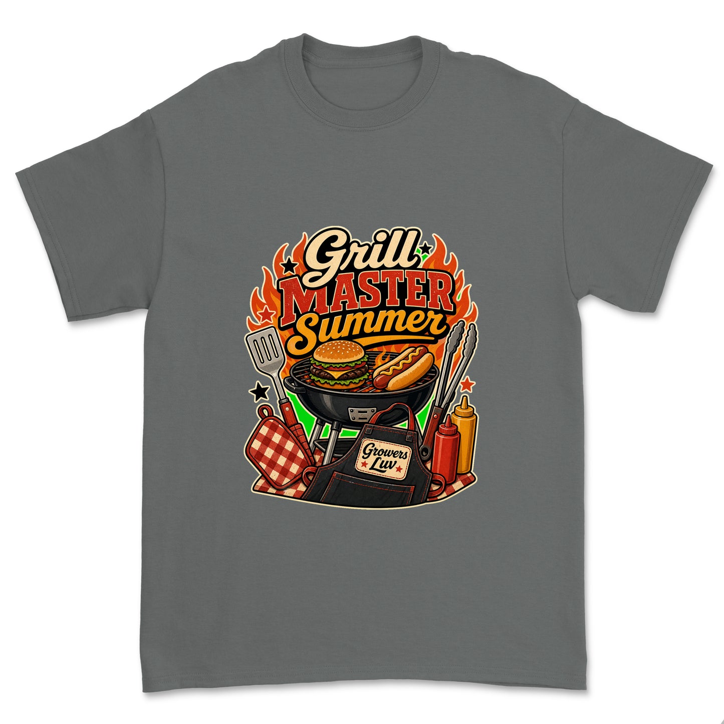 Grill Master Summer Men's Gildan Graphic Tee in Charcoal
