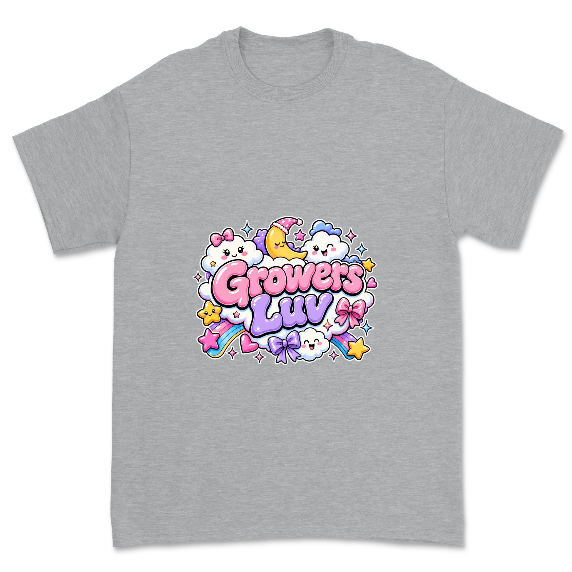 Kawaii Cloud Youth Graphic Tee in Sport Grey Heather