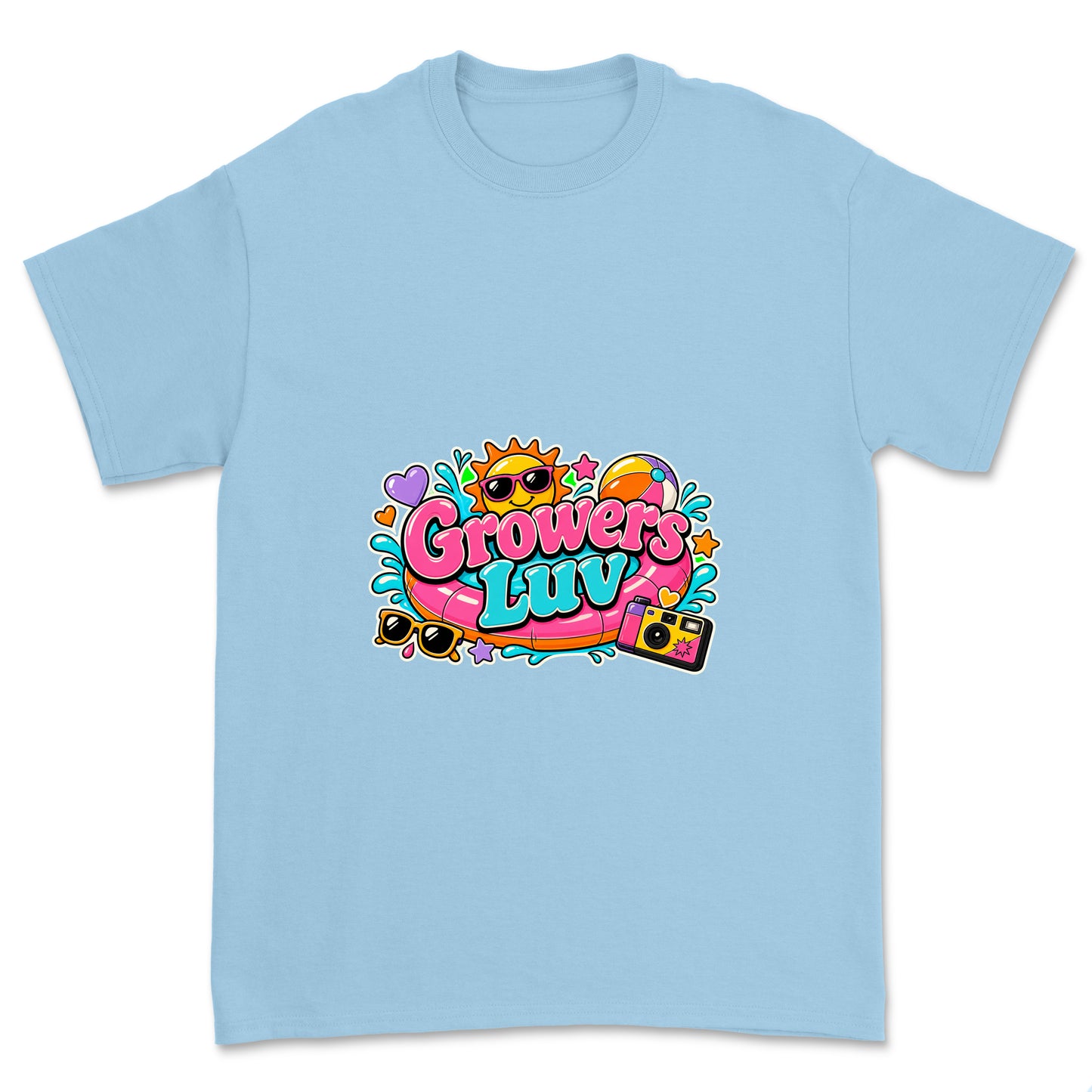 Pool Party Youth Graphic Tee in Light Blue