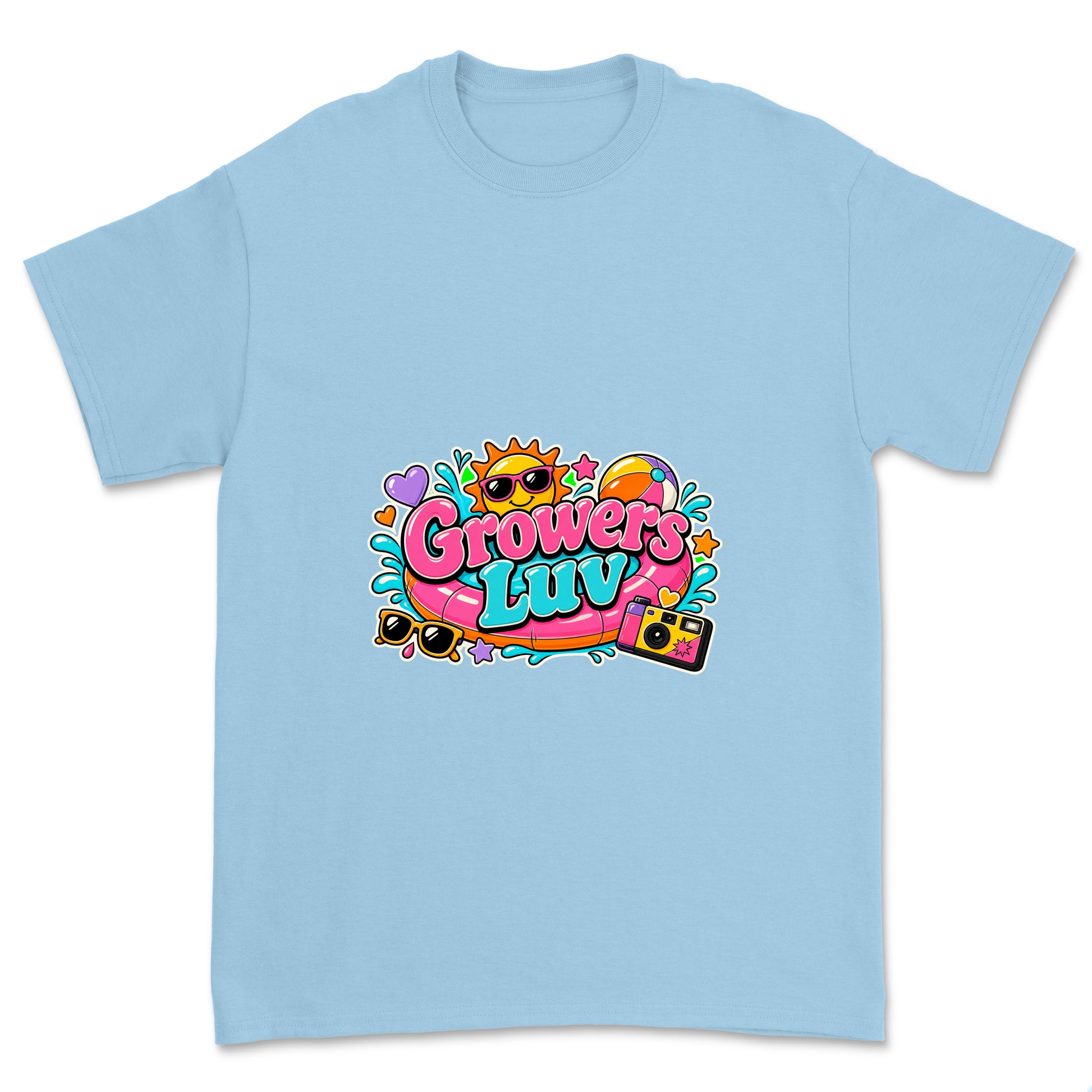 Pool Party Youth Graphic Tee in Light Blue