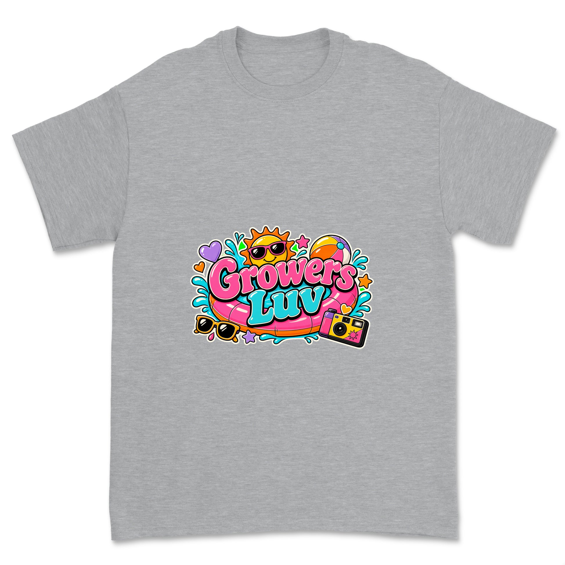 Pool Party Youth Graphic Tee in Sport Grey Heather