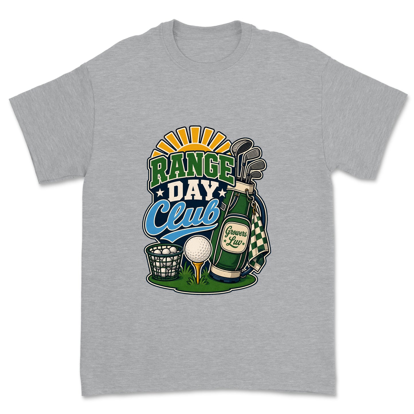 Range Day Club Men's Gildan Graphic Tee in Sport Grey Heather