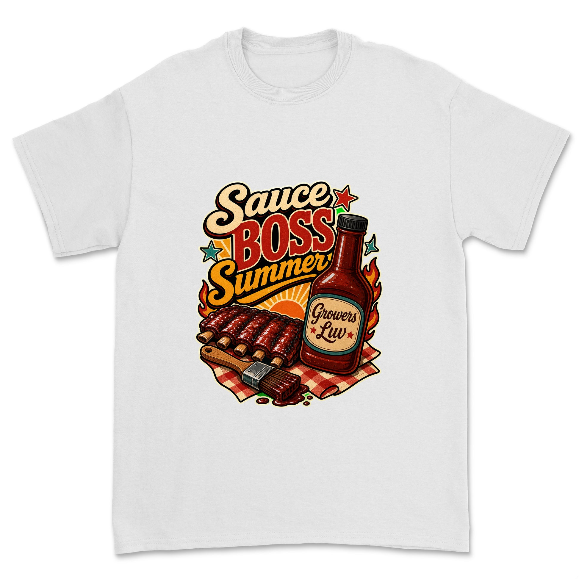 Sauce Boss Summer Men's Gildan Graphic Tee in White