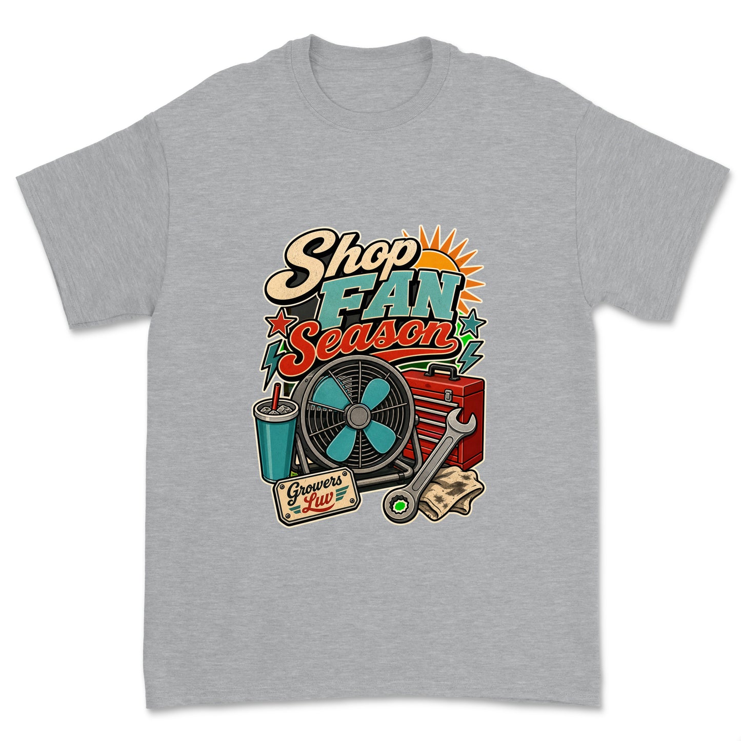 Shop Fan Season Men's Gildan Graphic Tee in Sport Grey Heather