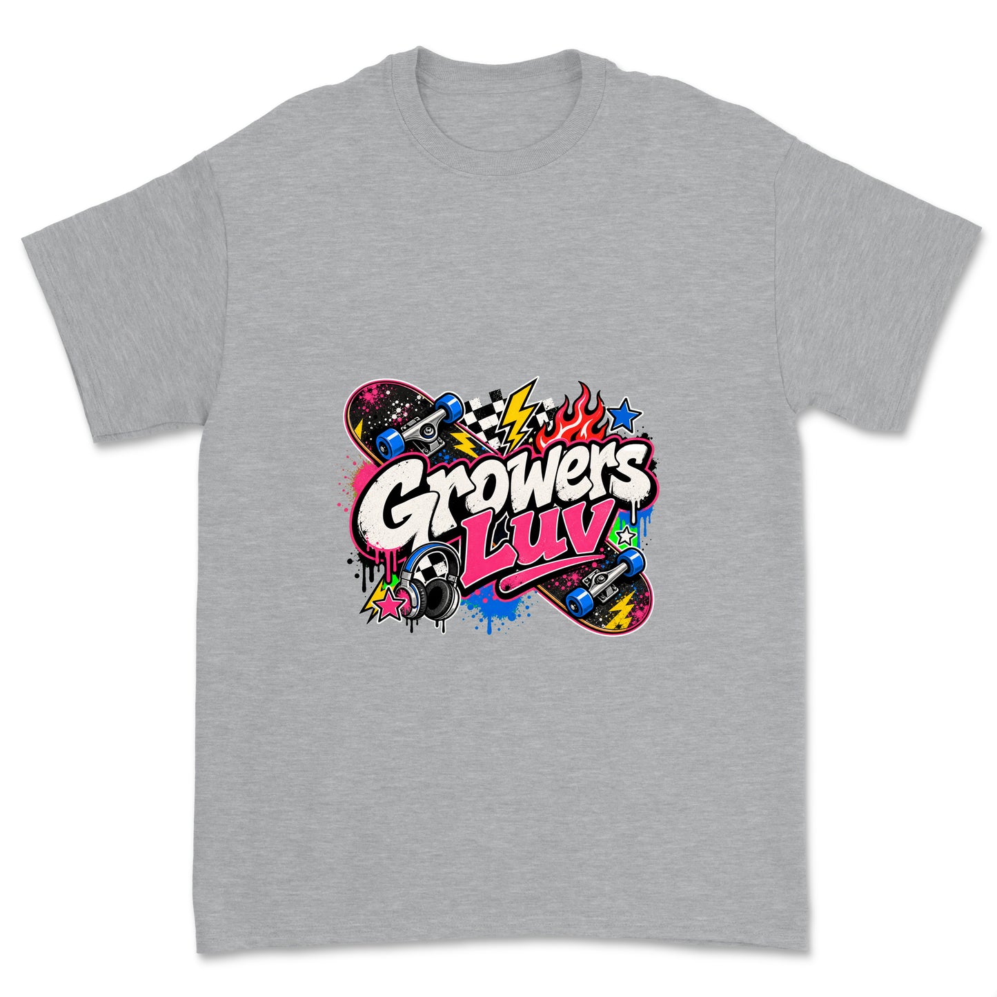 Skate Static Youth Graphic Tee in Sport Grey Heather