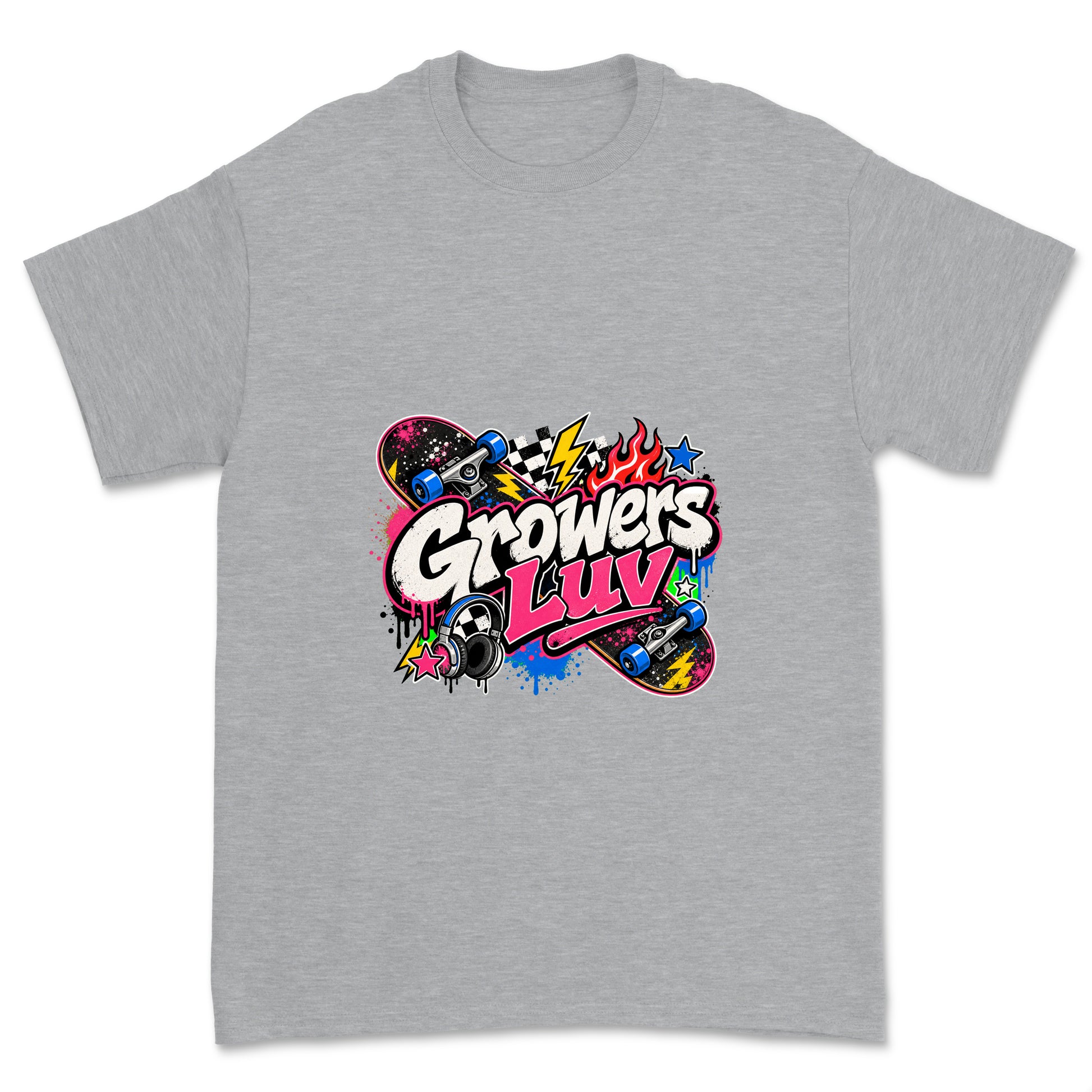 Skate Static Youth Graphic Tee in Sport Grey Heather