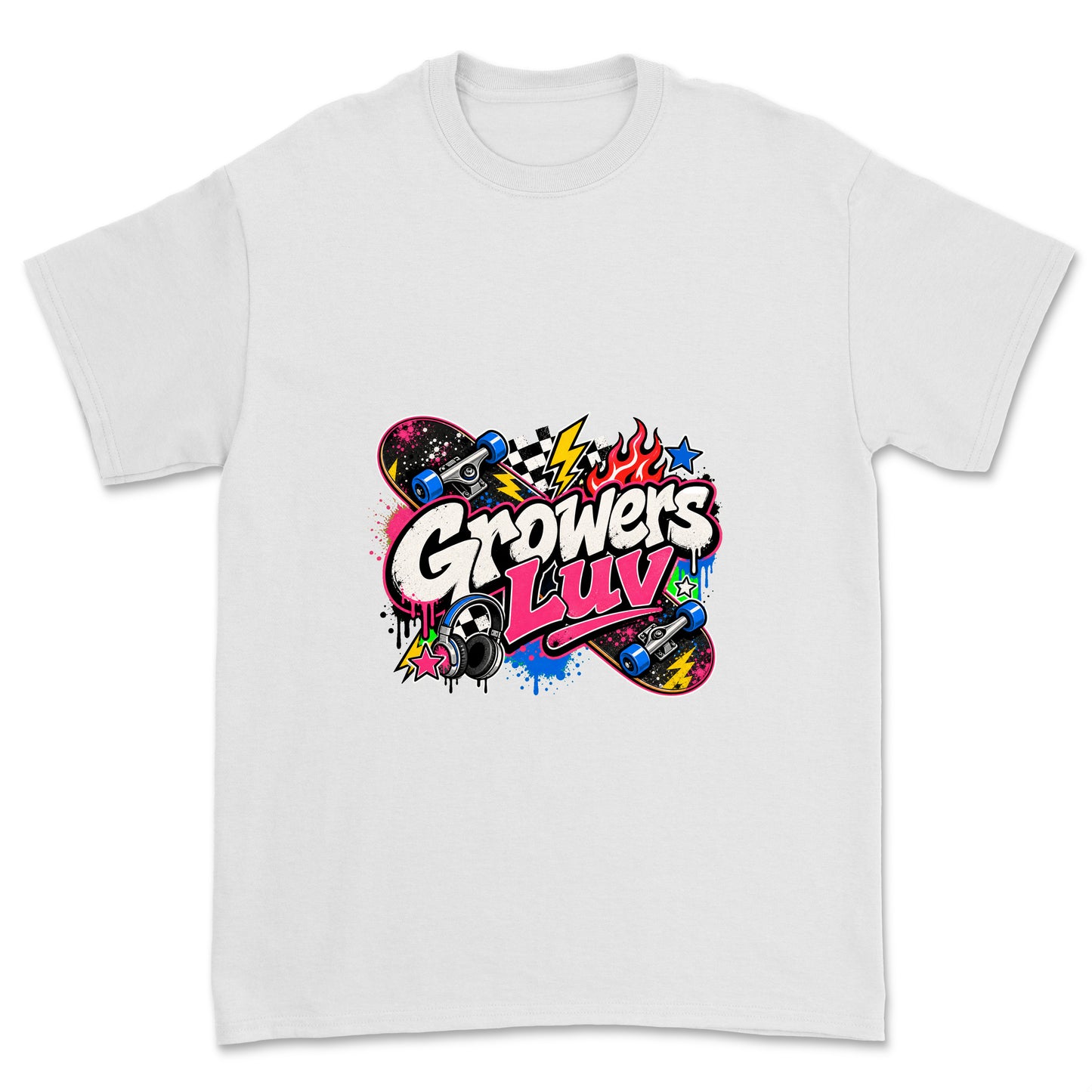 Skate Static Youth Graphic Tee in White