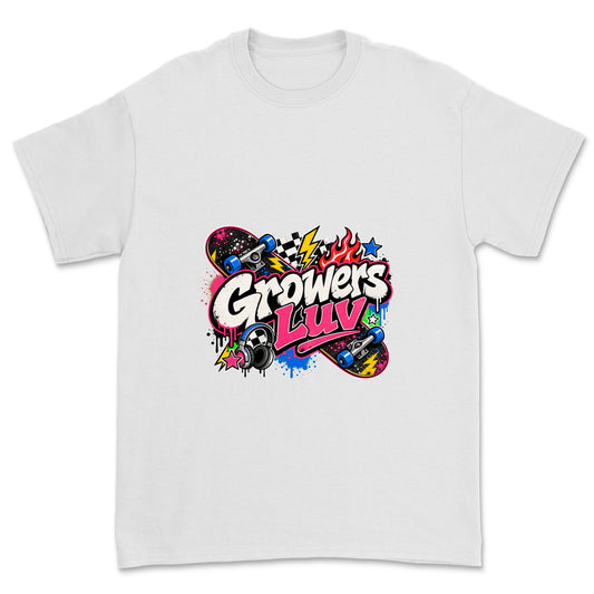 Skate Static Youth Graphic Tee in White