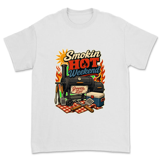 Smokin Hot Weekend Men's Gildan Graphic Tee in White
