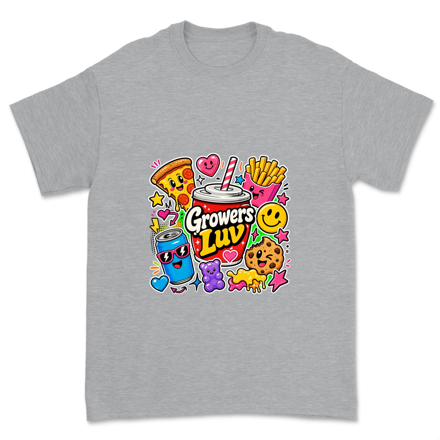 Snack Party Youth Graphic Tee in Sport Grey Heather