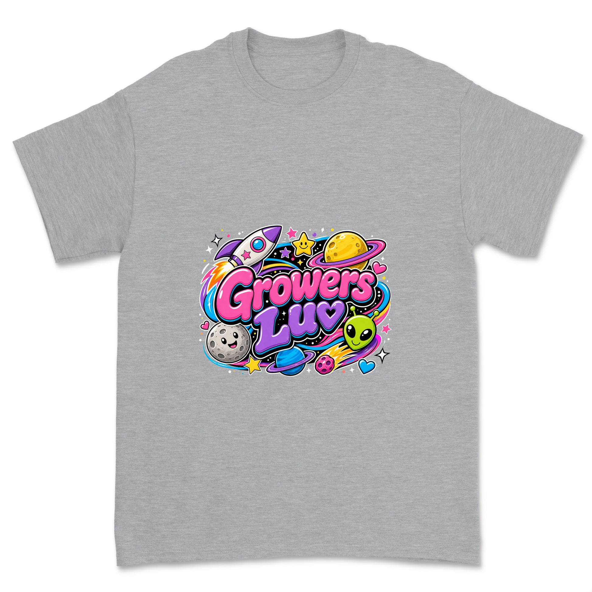 Space Club Youth Graphic Tee in Sport Grey Heather