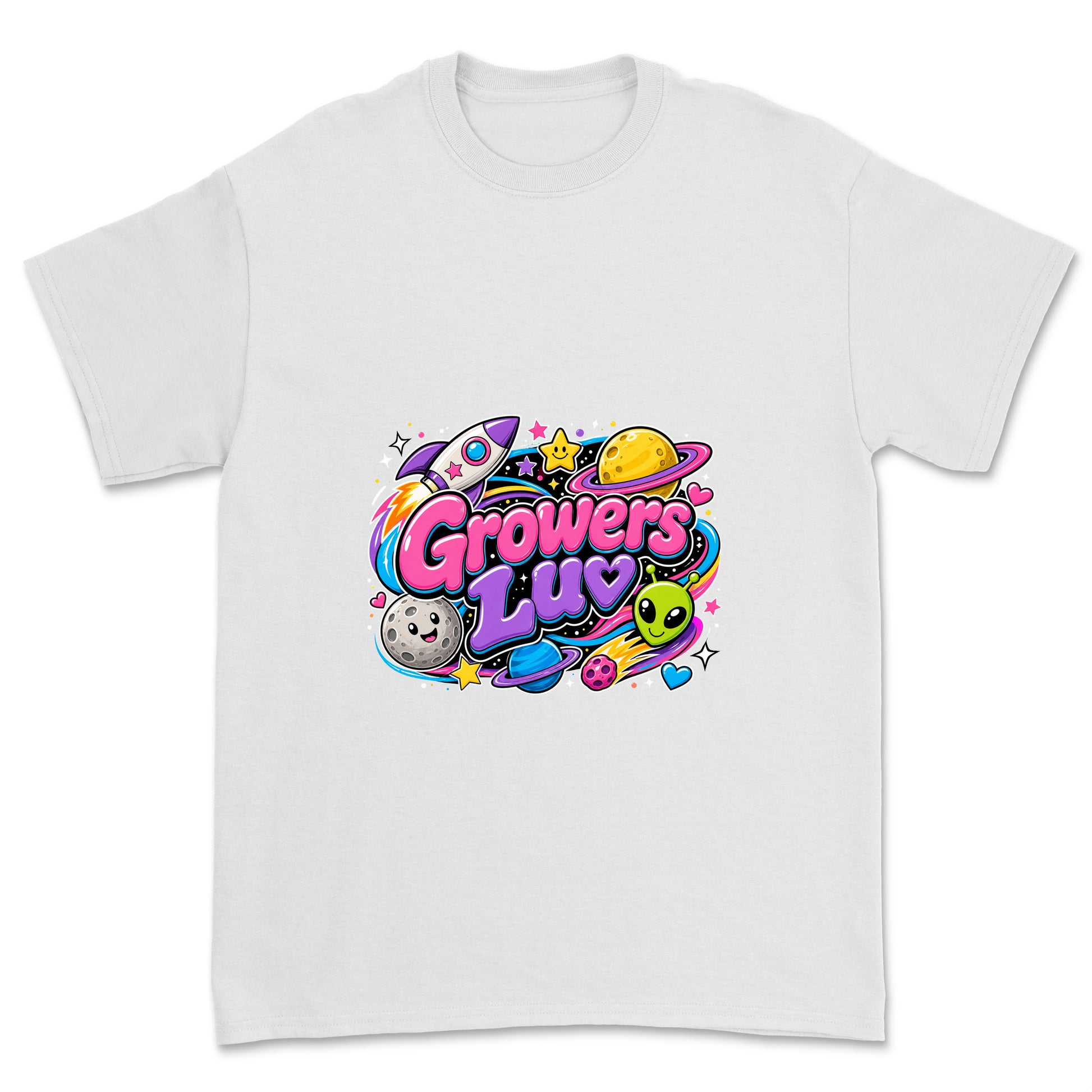 Space Club Youth Graphic Tee in White