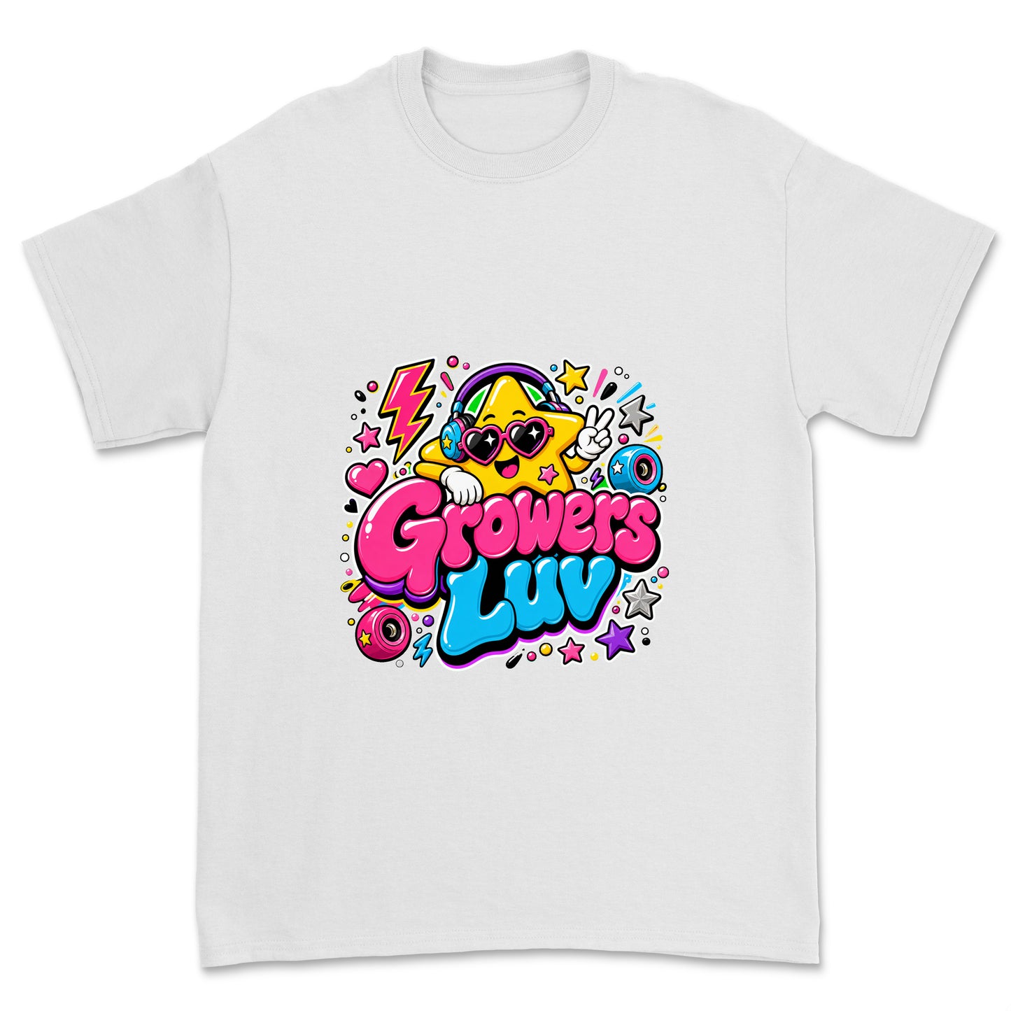 Star Mascot Youth Graphic Tee in White