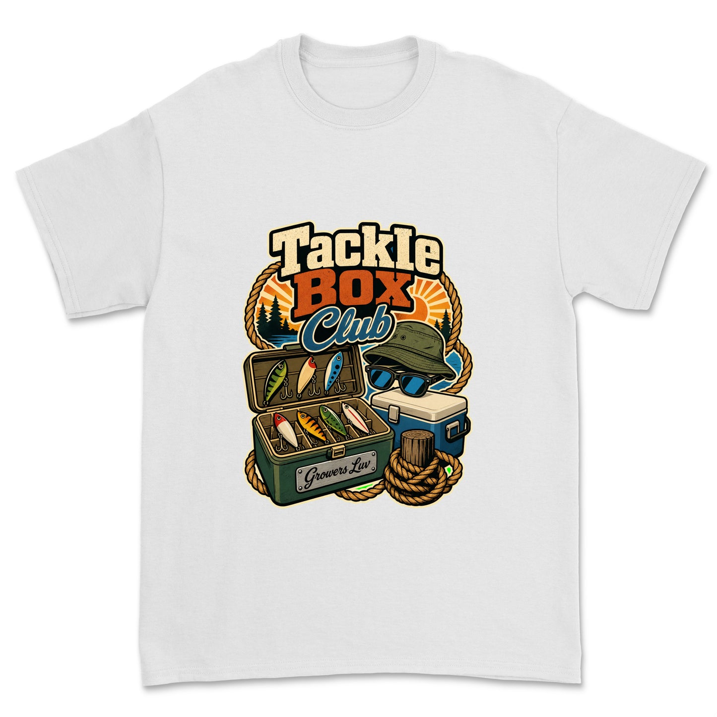 Tackle Box Club Men's Gildan Graphic Tee in White