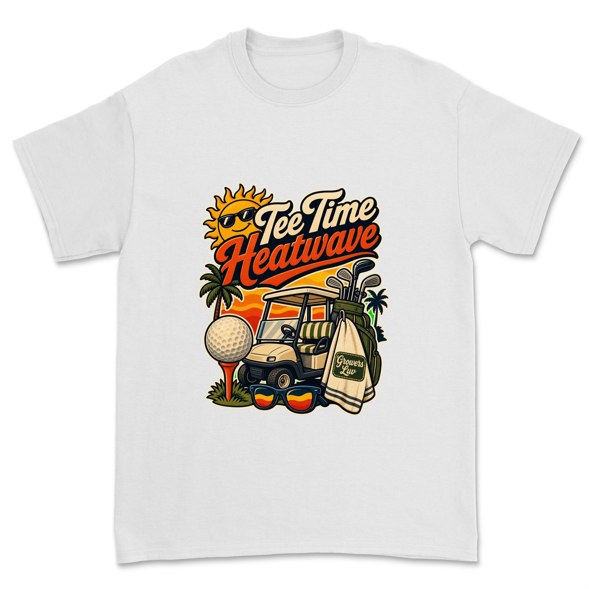 Tee Time Heatwave Men's Gildan Graphic Tee in White