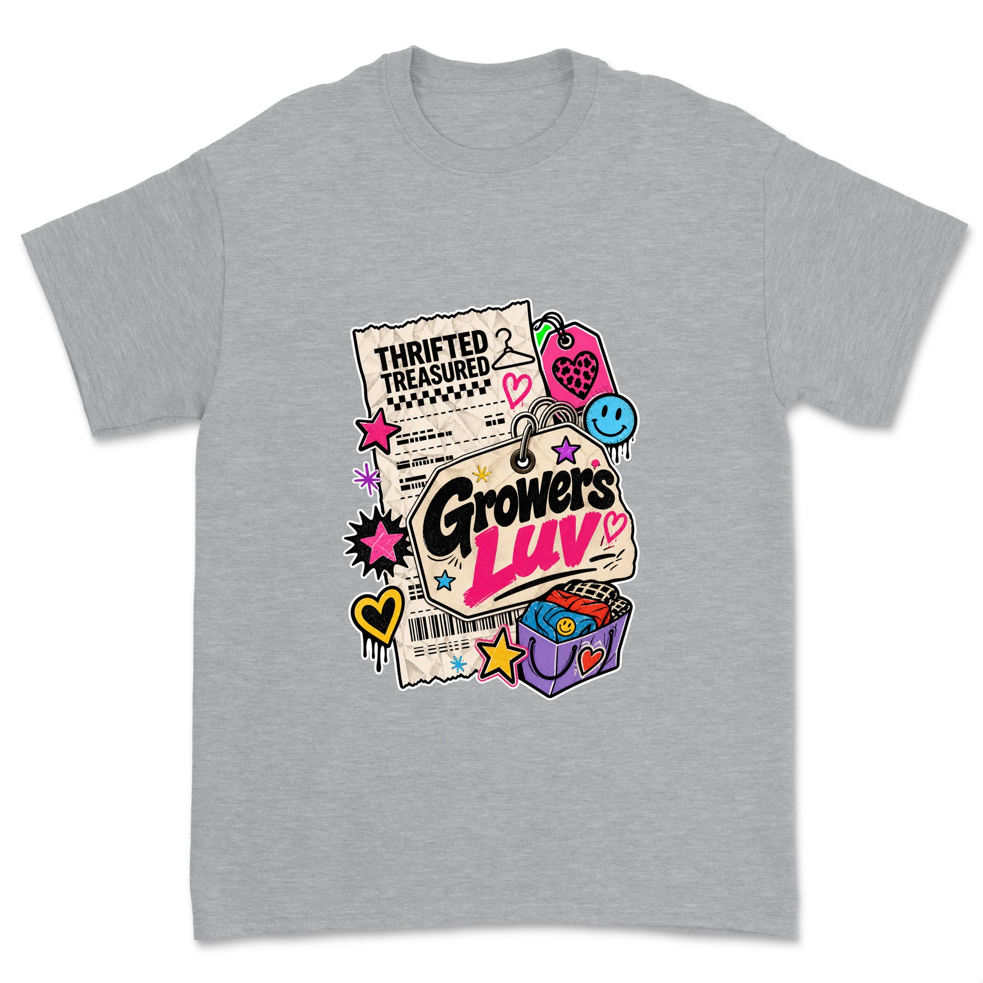 Thrift Haul Youth Graphic Tee in Sport Grey Heather