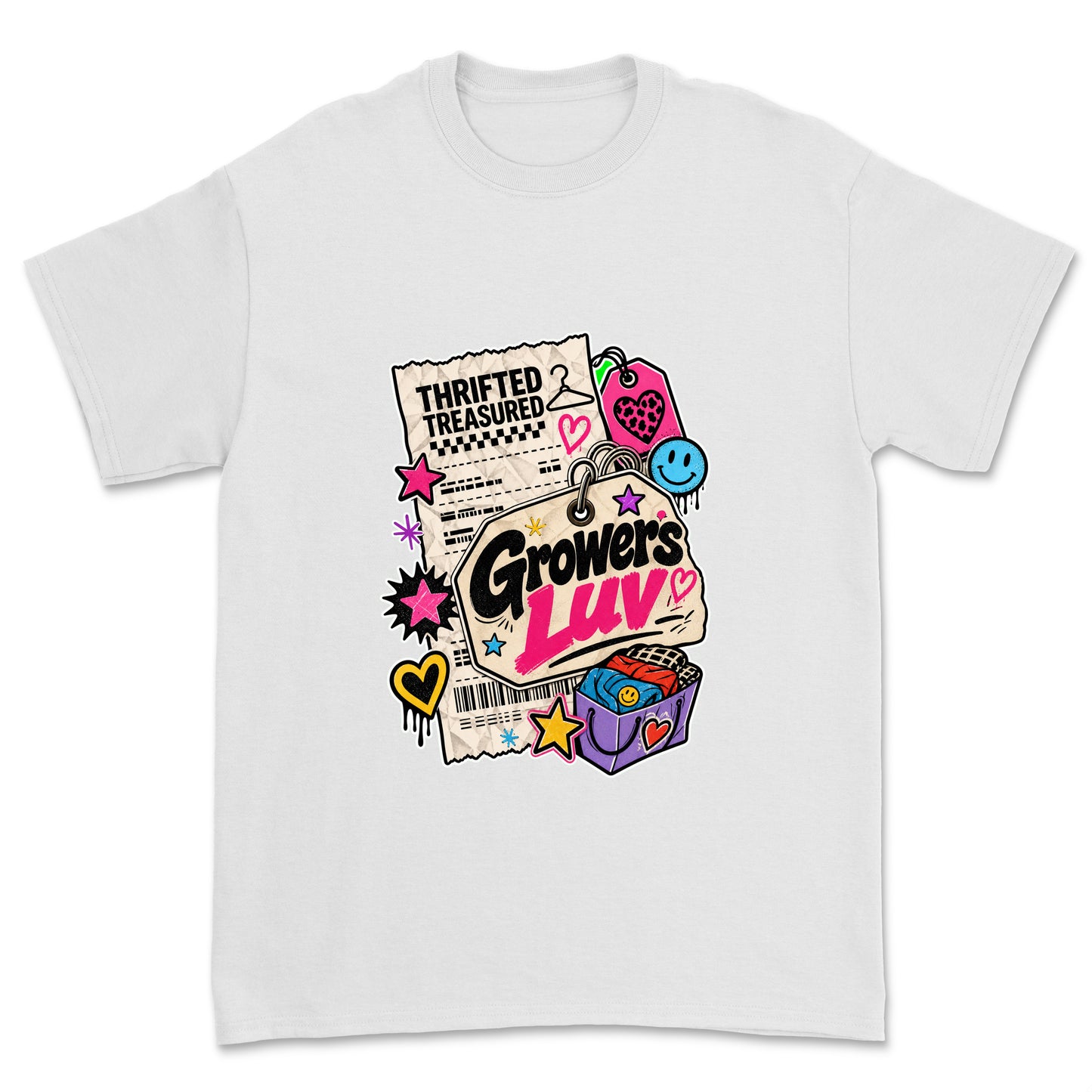 Thrift Haul Youth Graphic Tee in White