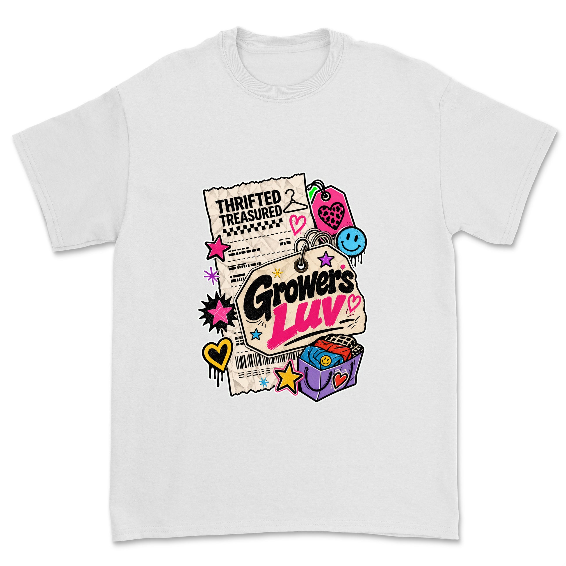 Thrift Haul Youth Graphic Tee in White