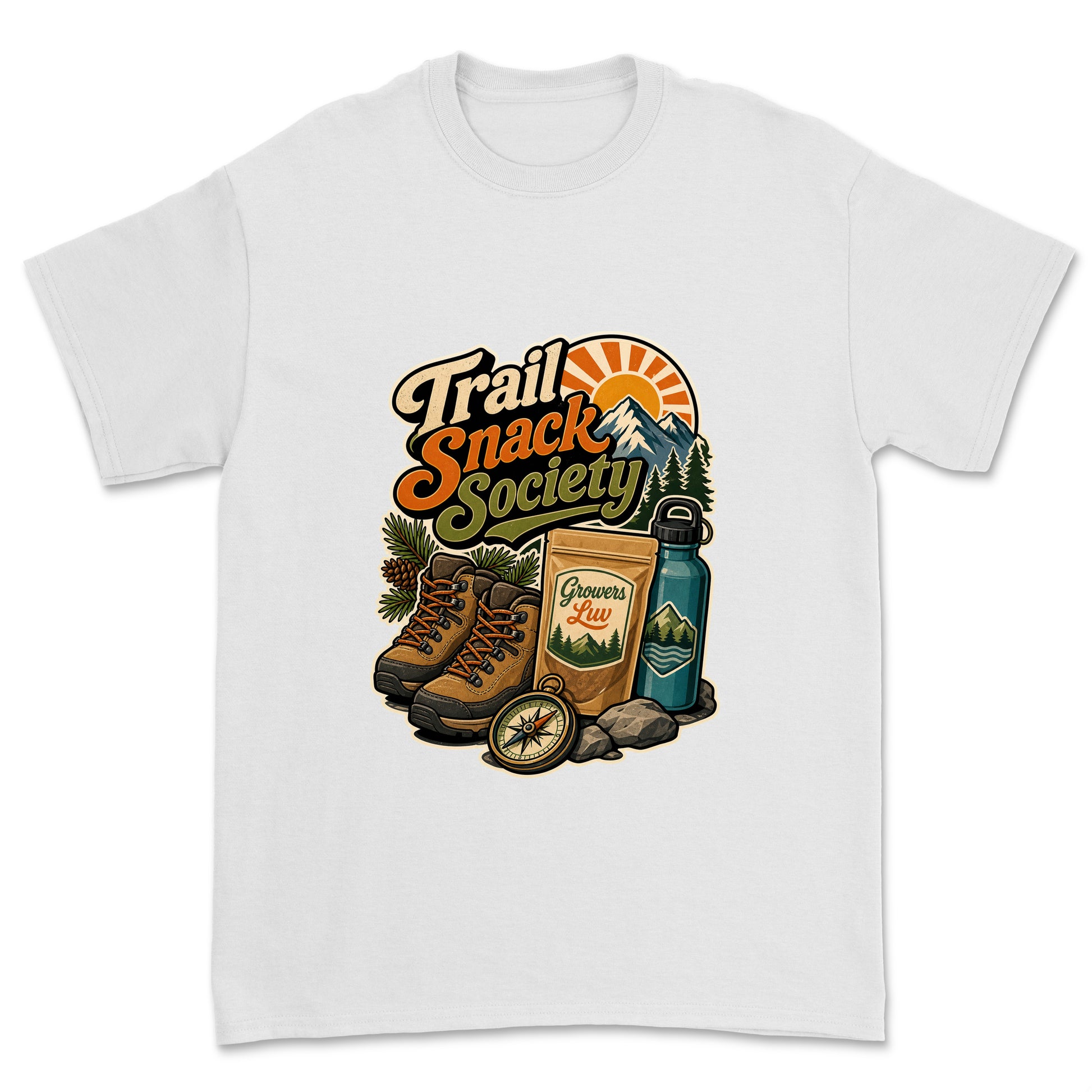 Trail Snack Society Men's Gildan Graphic Tee in White