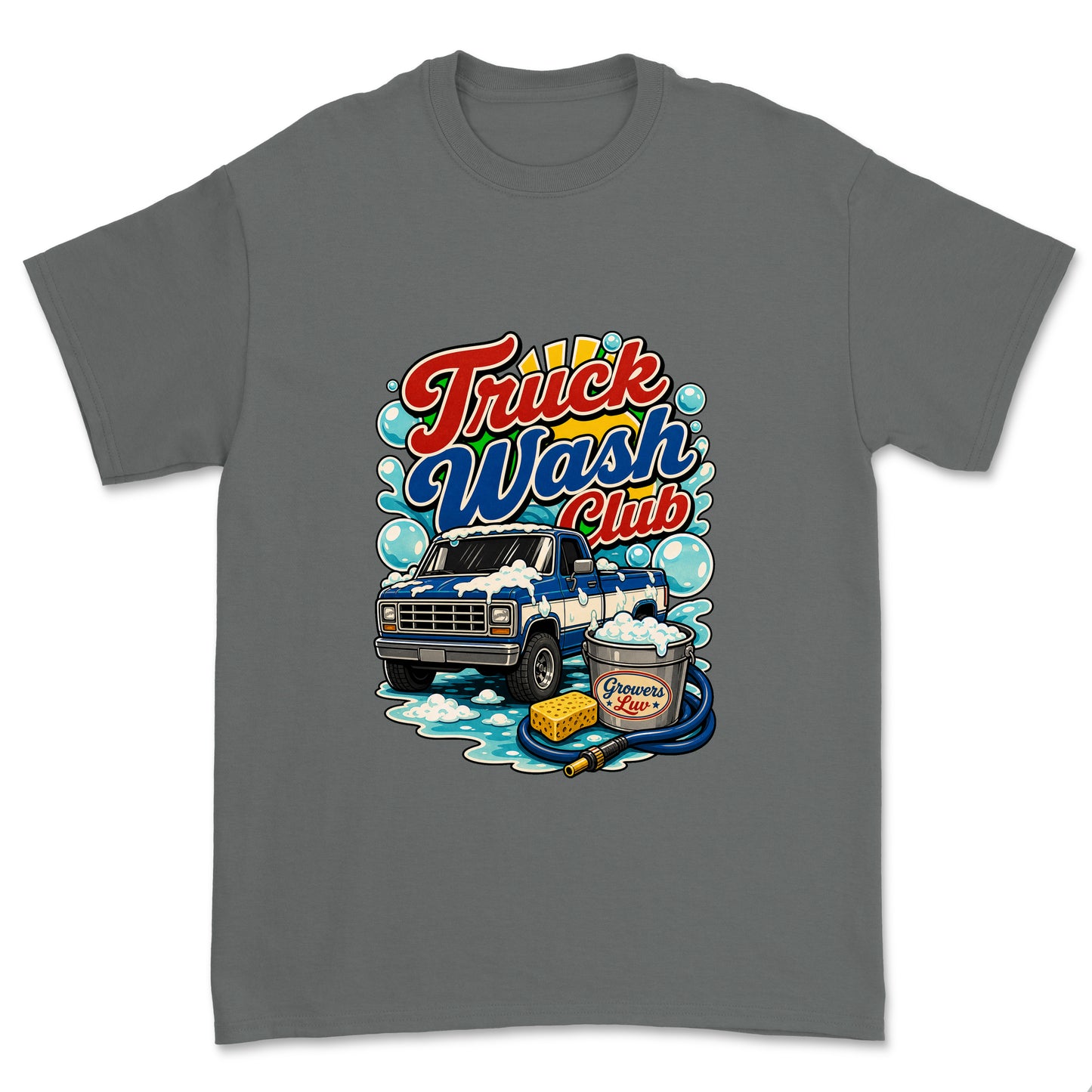 Truck Wash Club Men's Gildan Graphic Tee in Charcoal