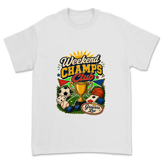 Weekend Champs Club Men's Gildan Graphic Tee in White