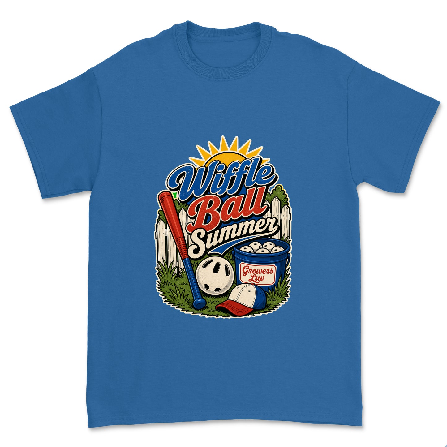 Wiffle Ball Summer Men's Gildan Graphic Tee in Royal