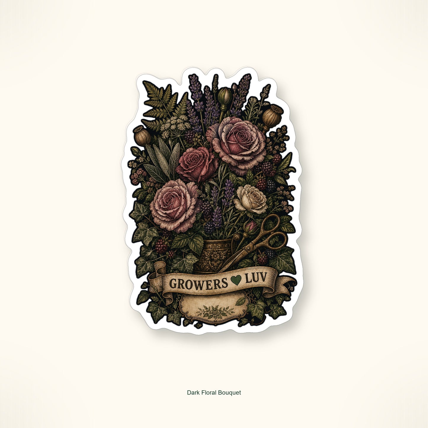 Dark Cottage Garden Sticker Pack - Set of 9 image 6