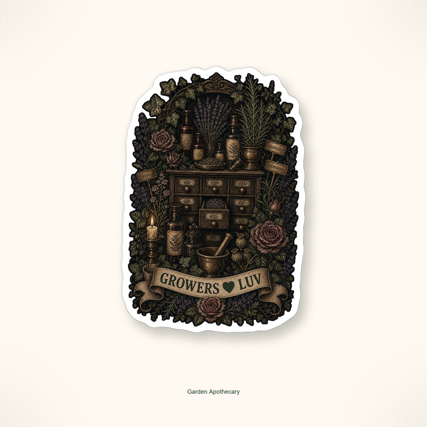 Dark Cottage Garden Sticker Pack - Set of 9 image 7