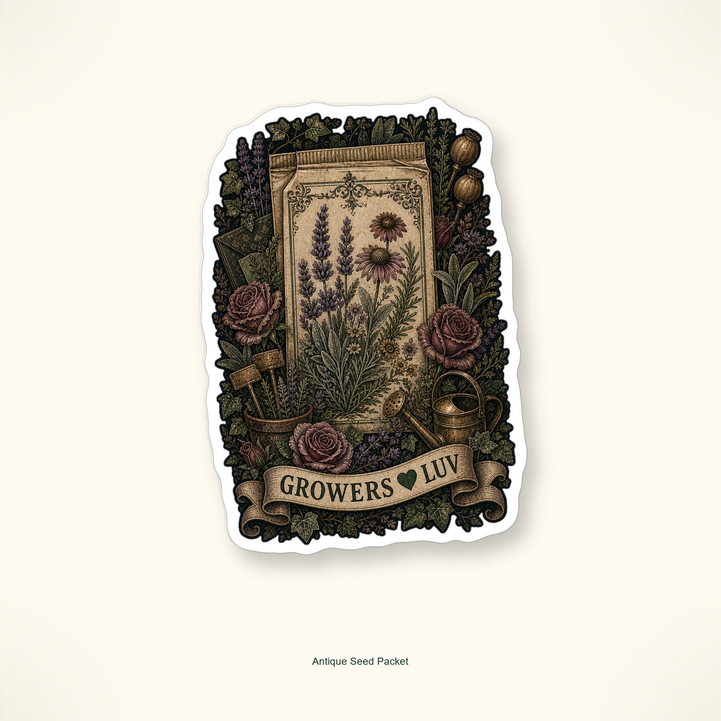 Dark Cottage Garden Sticker Pack - Set of 9 image 9